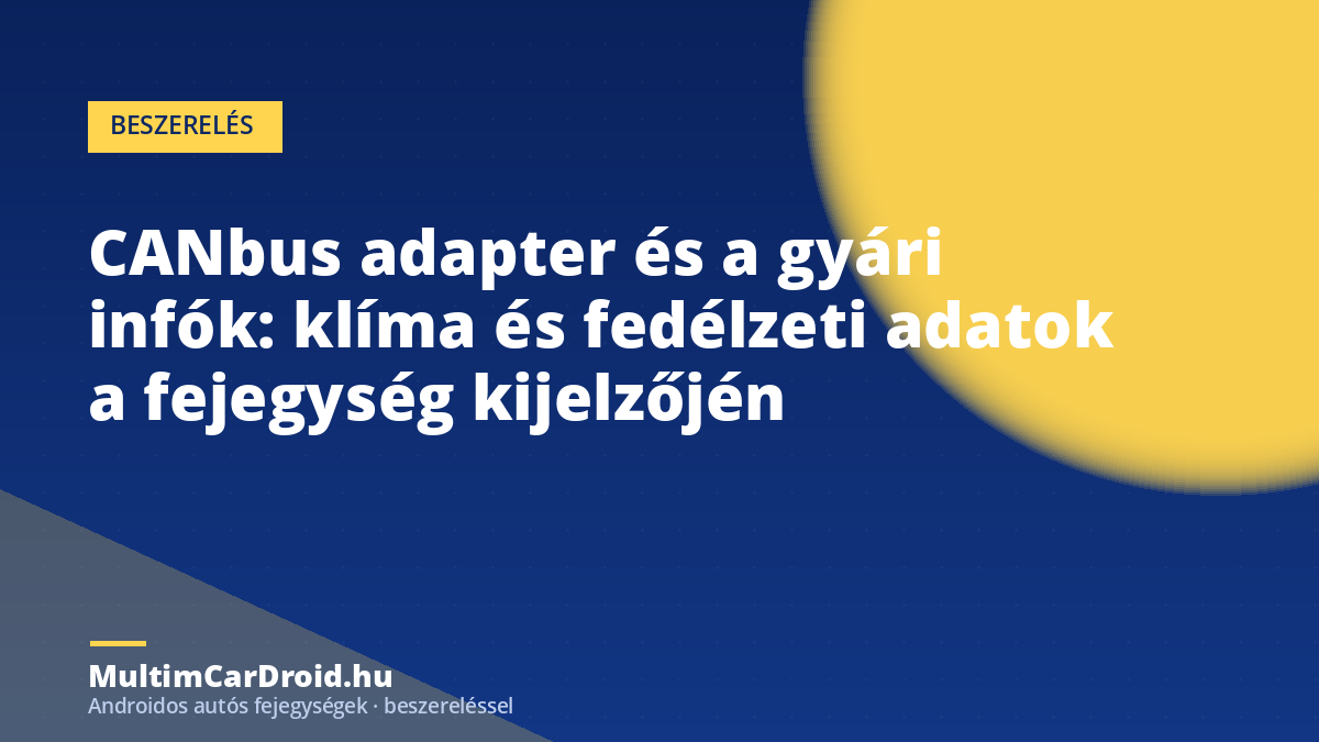 CANbus adapter és a gyári infók: klíma és fedélzeti adatok a fejegység kijelzőjén